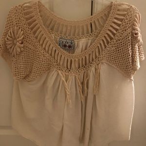 Ophelia Moon crotchet flowy top
